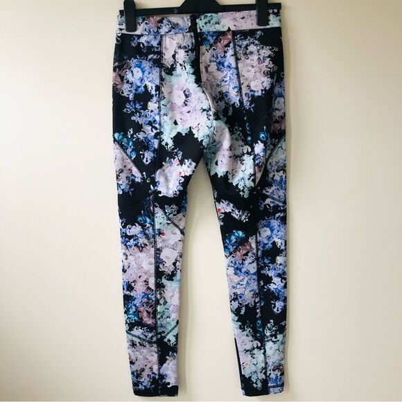Cynthia Rowley Neoprene Pants Zipper Back Black Floral S - Picture 2 of 7